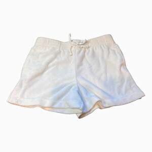 Barefoot Dreams White Terry Shorts 4T/5T Elastic Waist Drawstring BDKBC21121